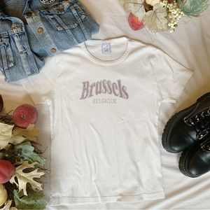 White Jeweled Short Sleeve Tee